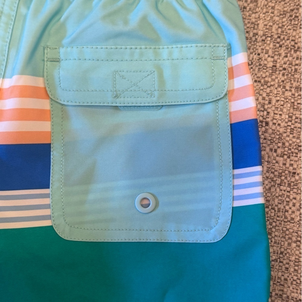 Wonder Nation Boys Swimming Suit Pastel Stripes Drawstring Waist Sz XS (4-6) - Picture 6 of 10